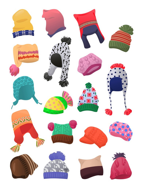 Hüte für junge Mädchen - Vektor, Bild