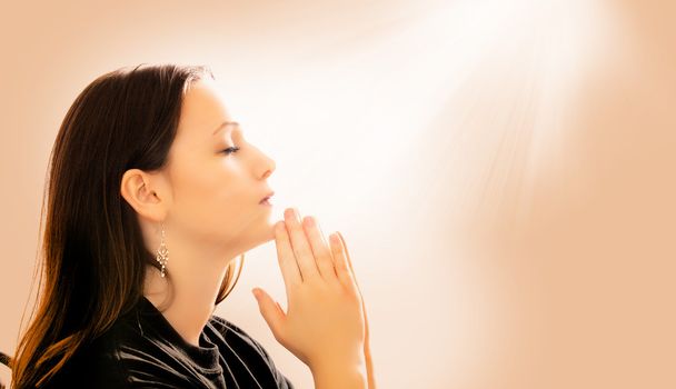 Mulher rezando - Foto, Imagem
