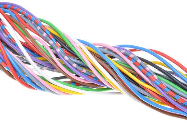 Різнокольорові електричних кабелів
 - Фото, зображення