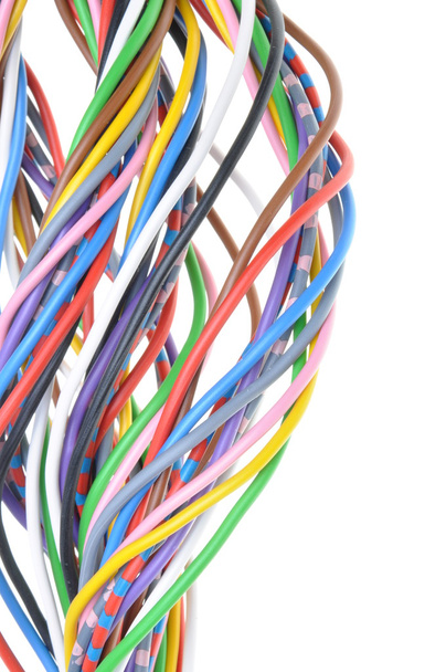Multicolored electrical cables - Photo, Image