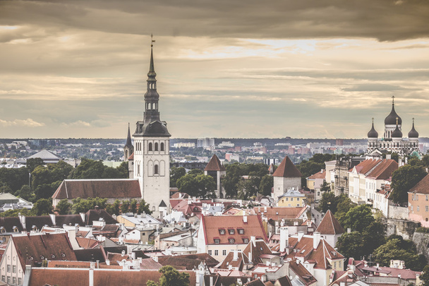 Tallinn, Estonia na Stare Miasto. - Zdjęcie, obraz