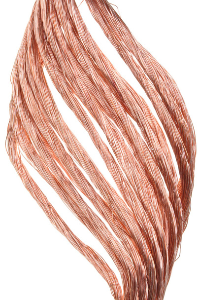 Fio de cobre vermelho
 - Foto, Imagem