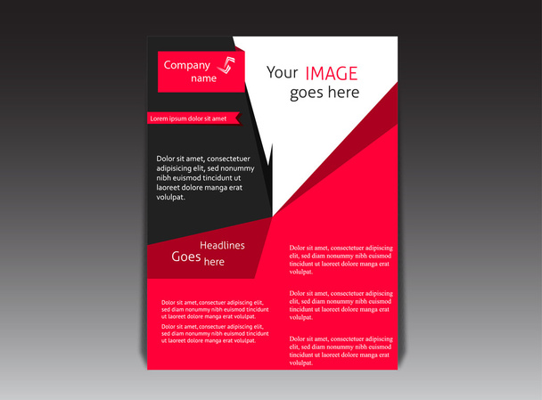 Rode moderne Brochure - Vector, afbeelding