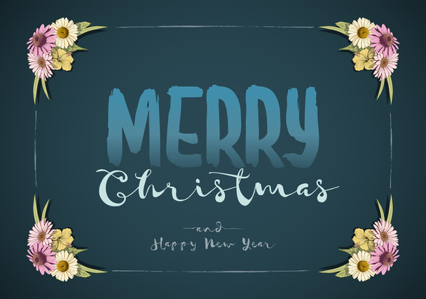 Christmas and New Year Greetings - Vector, Image