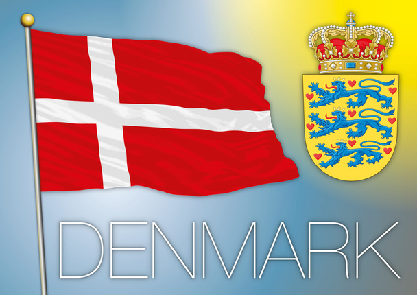 vlag van Denemarken - Vector, afbeelding