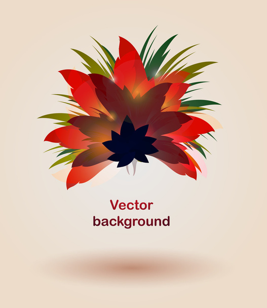Streszczenie jesienny czerwony kwiat - Wektor, obraz