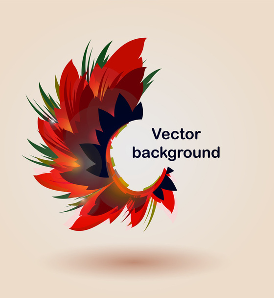Streszczenie jesienny czerwony kwiat - Wektor, obraz
