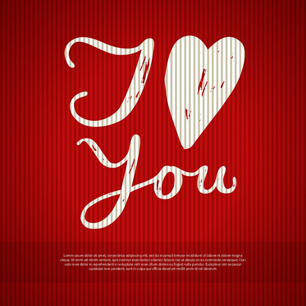 Amor tarjeta escrita a mano rojo
 - Vector, Imagen