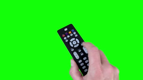 Пульт дистанційного керування на ключ кольоровості зелений екран - Кадри, відео