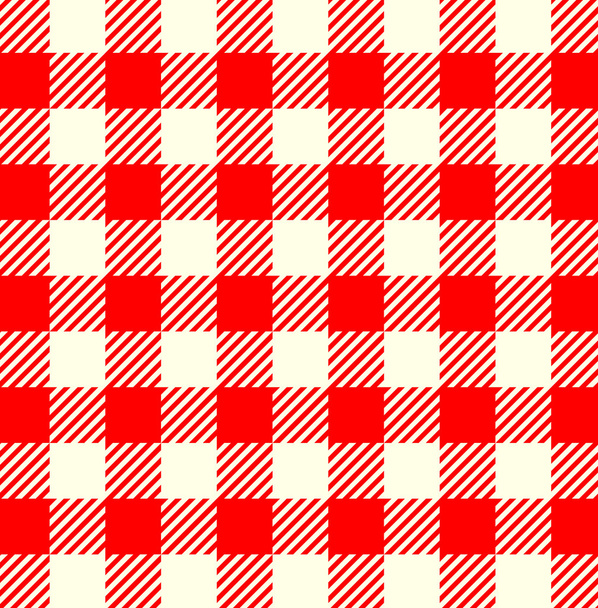 rot-weißes Tischdecken-Muster - Vektor, Bild