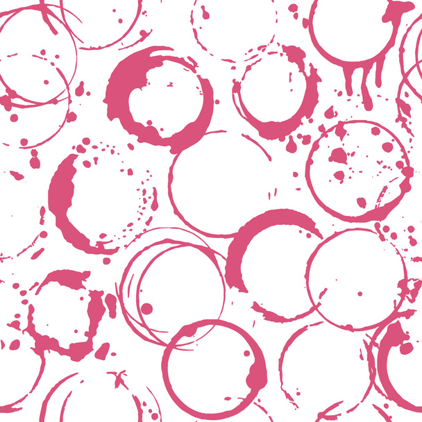 seamless pattern with wine stains. - Vector, imagen