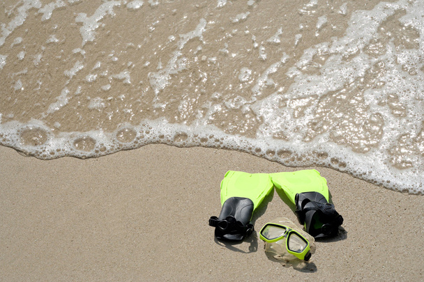 обладнання для плавання на піщаному пляжі
 - Фото, зображення
