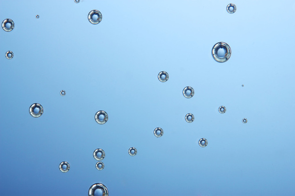 Blue water babbles closeup - Fotó, kép