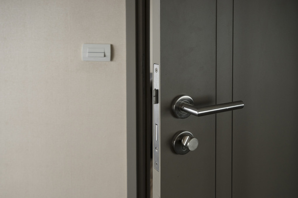 ezüst knob ajtó - Fotó, kép