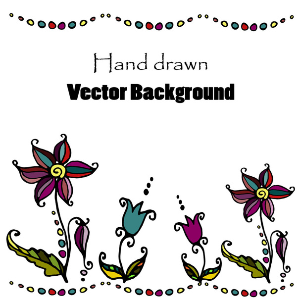 doodle flower background - Vector, Image