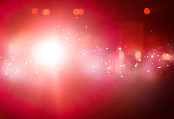 Red ray lights bokeh glitter defocused - Photo, Image