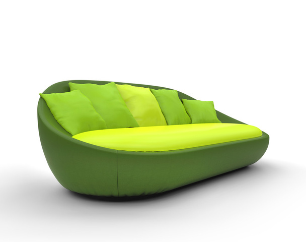 Zöld kör kanapé - Fotó, kép
