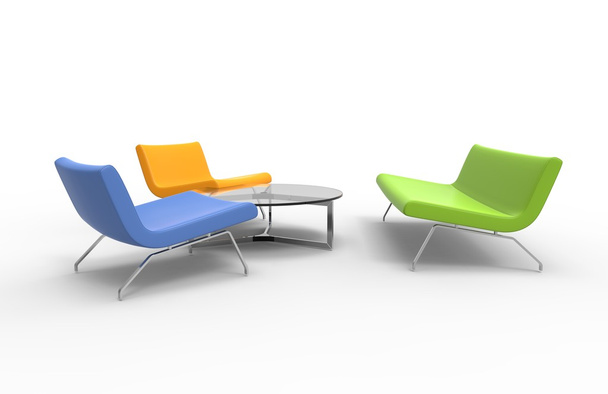 Living Room Furniture Set - Warm Colors - Fotoğraf, Görsel
