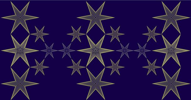 Абстрактный бесшовный рождественский узор из золотых звёзд
 - Вектор,изображение