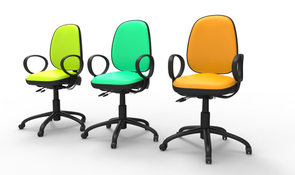 Veelkleurige bureaustoelen - Foto, afbeelding