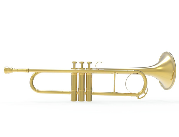Kultainen trumpetti - sivunäkymä
 - Valokuva, kuva