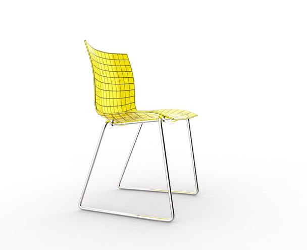 Chaise en plastique jaune
 - Photo, image