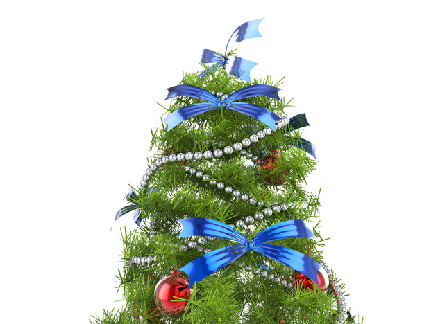 Árbol de Navidad con arcos azules
 - Foto, imagen