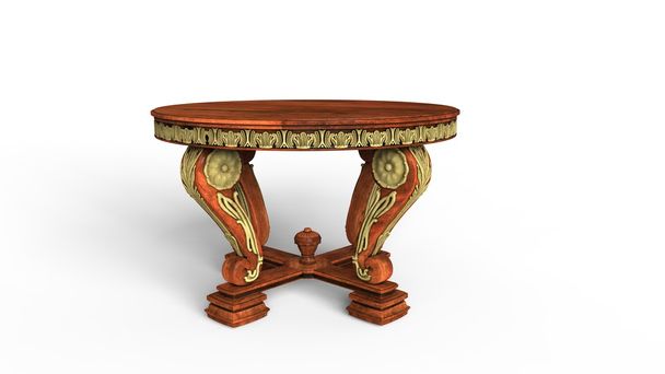 alter reich verzierter Tisch - Foto, Bild