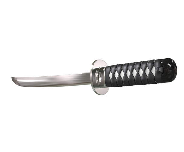 Piccolo coltello tradizionale giapponese isolato su bianco
 - Foto, immagini