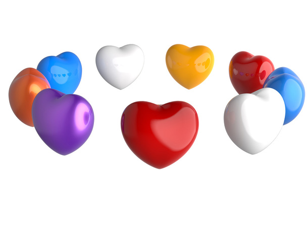 Corações coloridos
 - Foto, Imagem