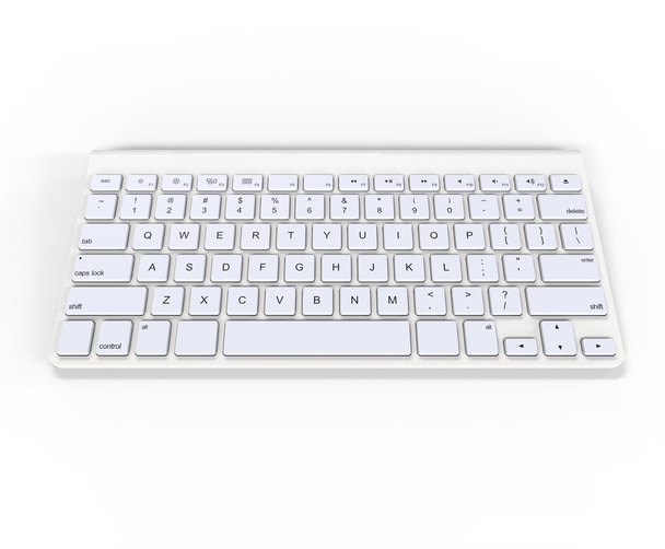 Tastiera bianca su sfondo bianco - Foto, immagini