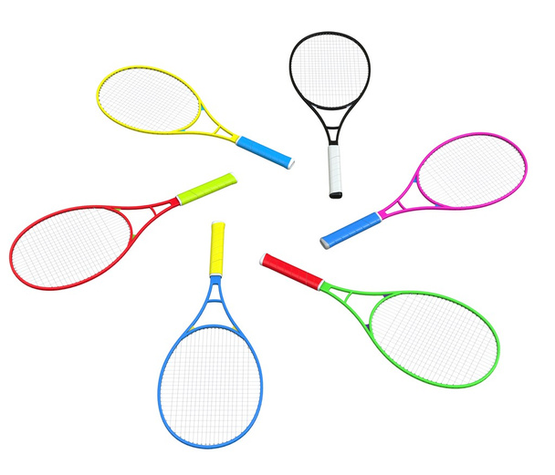 Kleurrijke tennisrackets - Foto, afbeelding