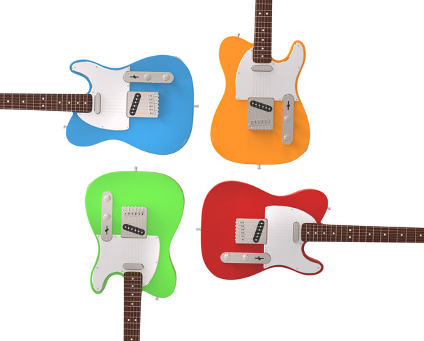 Gitara elektryczna w doskonałej kolorów - Zdjęcie, obraz
