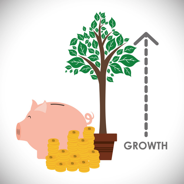 Financial Growth design - Vector, Image