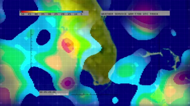 Погода радар цифрові супутникові карти (Флорида) - Кадри, відео