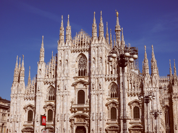 retro kinézetét milánói dóm - Fotó, kép