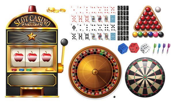 Máquinas y juegos de casino
 - Vector, Imagen