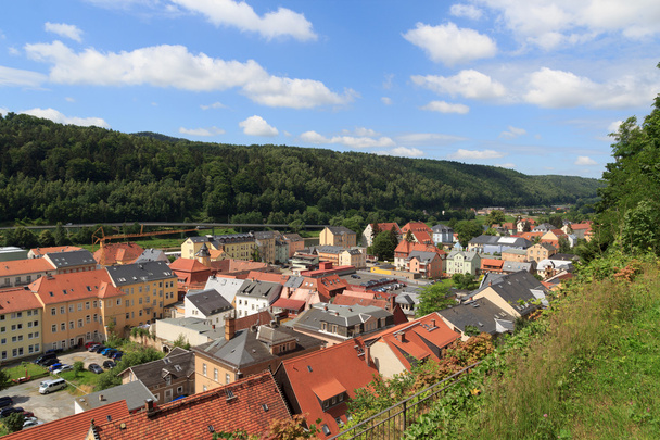 Városkép a szász Svájc Bad Schandau - Fotó, kép