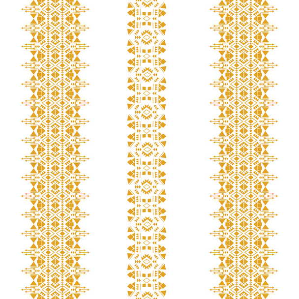 Stamm nahtlose Muster Gold vertikal - Vektor, Bild