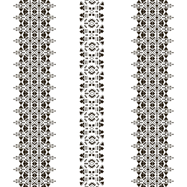 törzsi varrat nélküli mintát függőleges - Vektor, kép