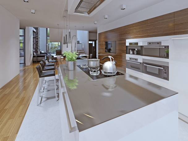 Comfortable kitchen in a private house - Photo, Image