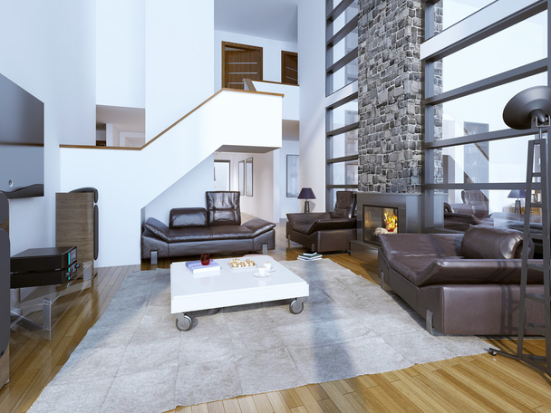 Дизайн уютной современной гостиной
 - Фото, изображение