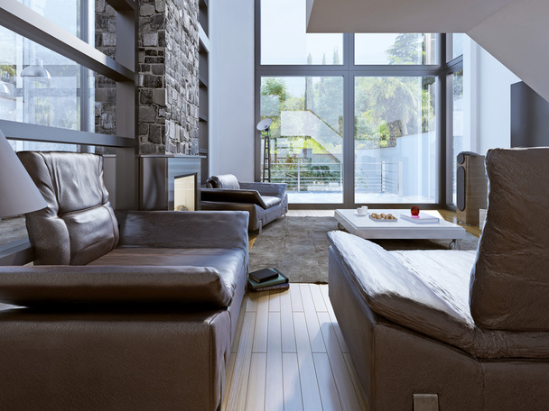 Diseño de sala de estar de alta tecnología
 - Foto, imagen