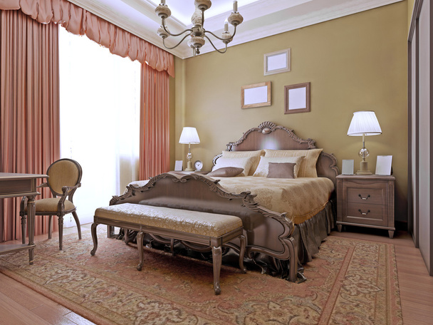 Дорогая спальня в стиле ар-деко
 - Фото, изображение
