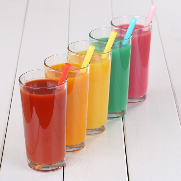 Smoothies colorful fruit orange juice - 写真・画像