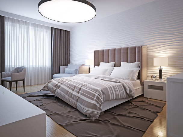 Büyük yatak odası modern tarzı - Fotoğraf, Görsel