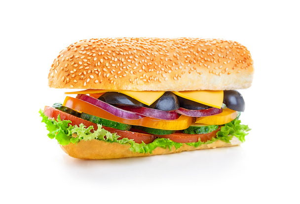 sandwich isolated on white - Zdjęcie, obraz