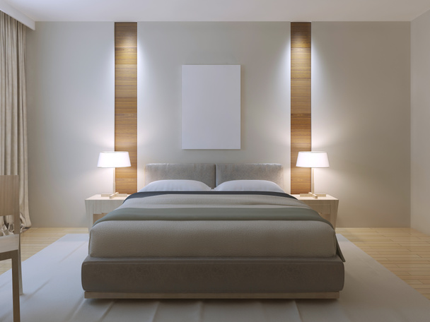 Projekt nowoczesnej sypialni - Zdjęcie, obraz