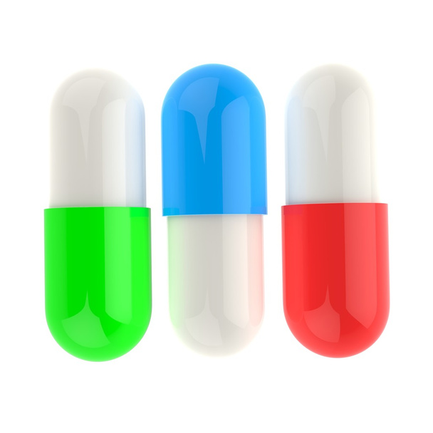 kleurrijke pillen - Foto, afbeelding