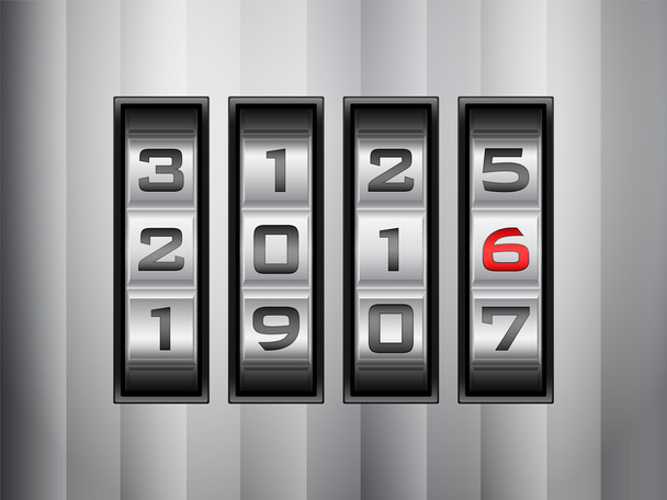 combination lock 2016 - Вектор, зображення